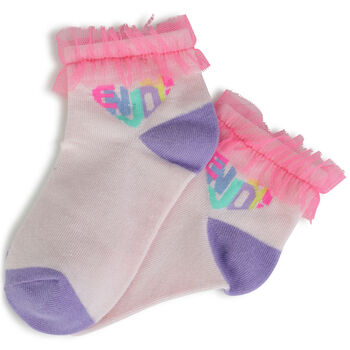 Girls Pink Logo Socks