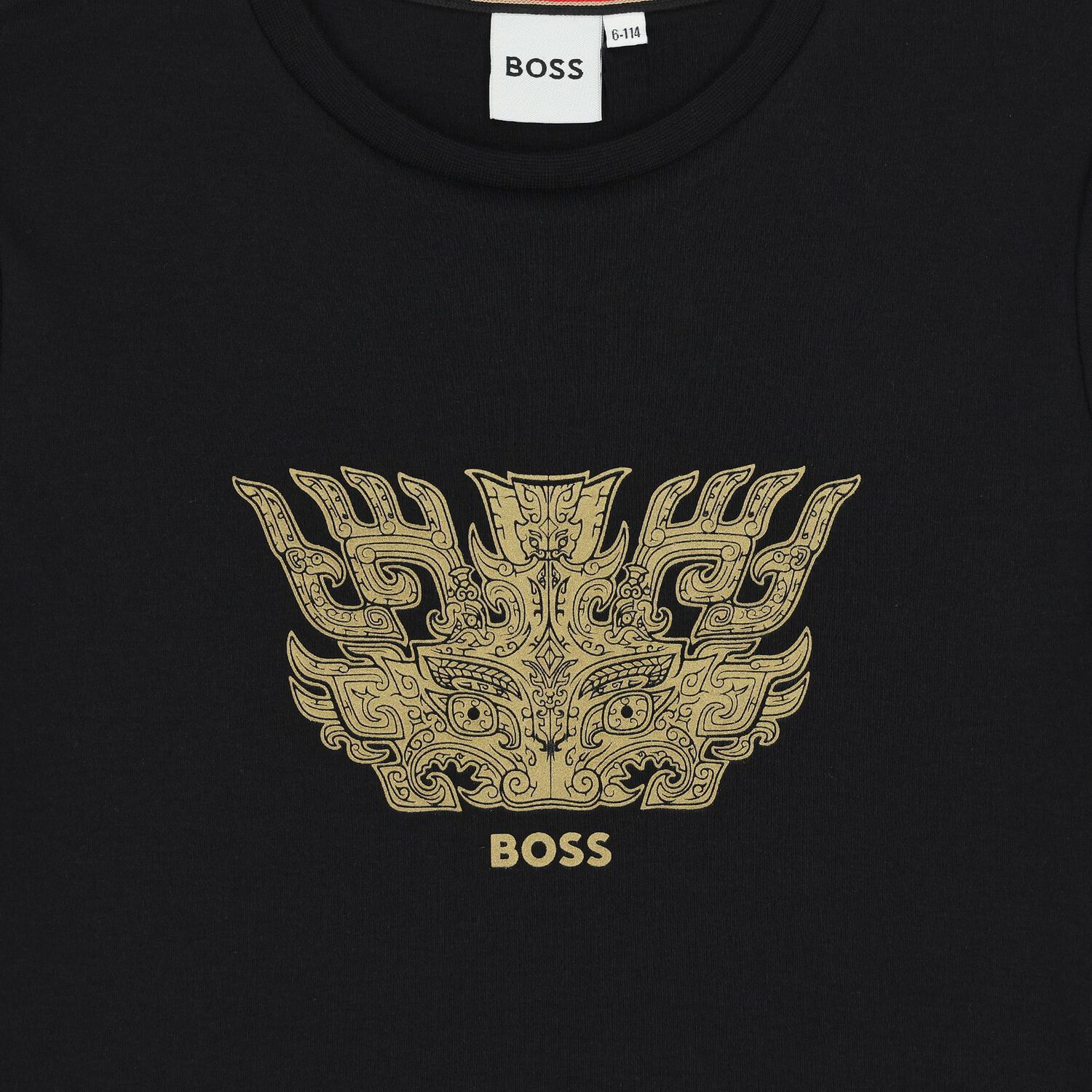 Boys Black Dragon Logo T-Shirt, 1, hi-res image number null