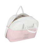 Baby Girls White & Pink Logo Changing Bag, 2, hi-res