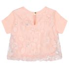 Girls Pink Sequin Tulle Top, 2, hi-res