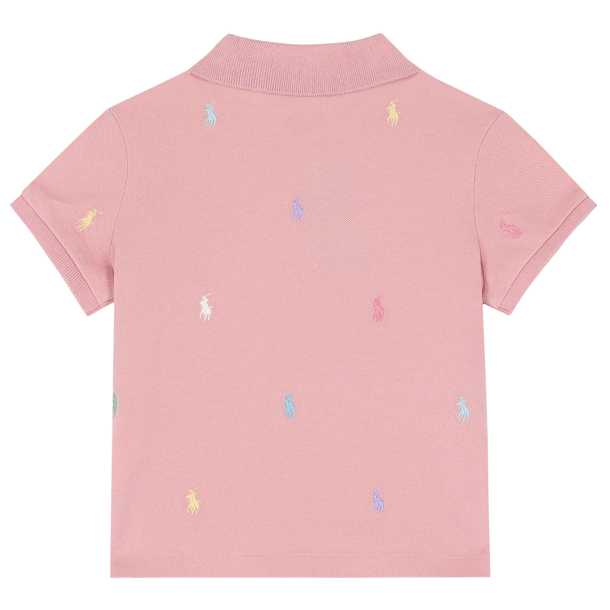 Ralph Lauren Girls Pink Logo Polo Shirt Junior Couture