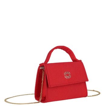 Girls Red Jacquard Logo Handbag ( 13cm )