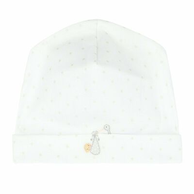 Baby White Polka Dot Hat