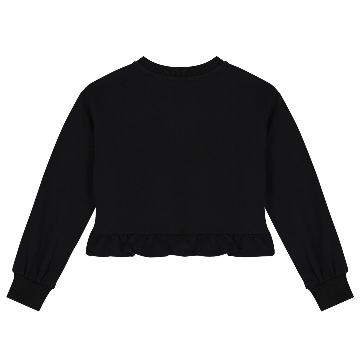Girls Black Teddy Bear Logo Sweatshirt, 1, hi-res image number null