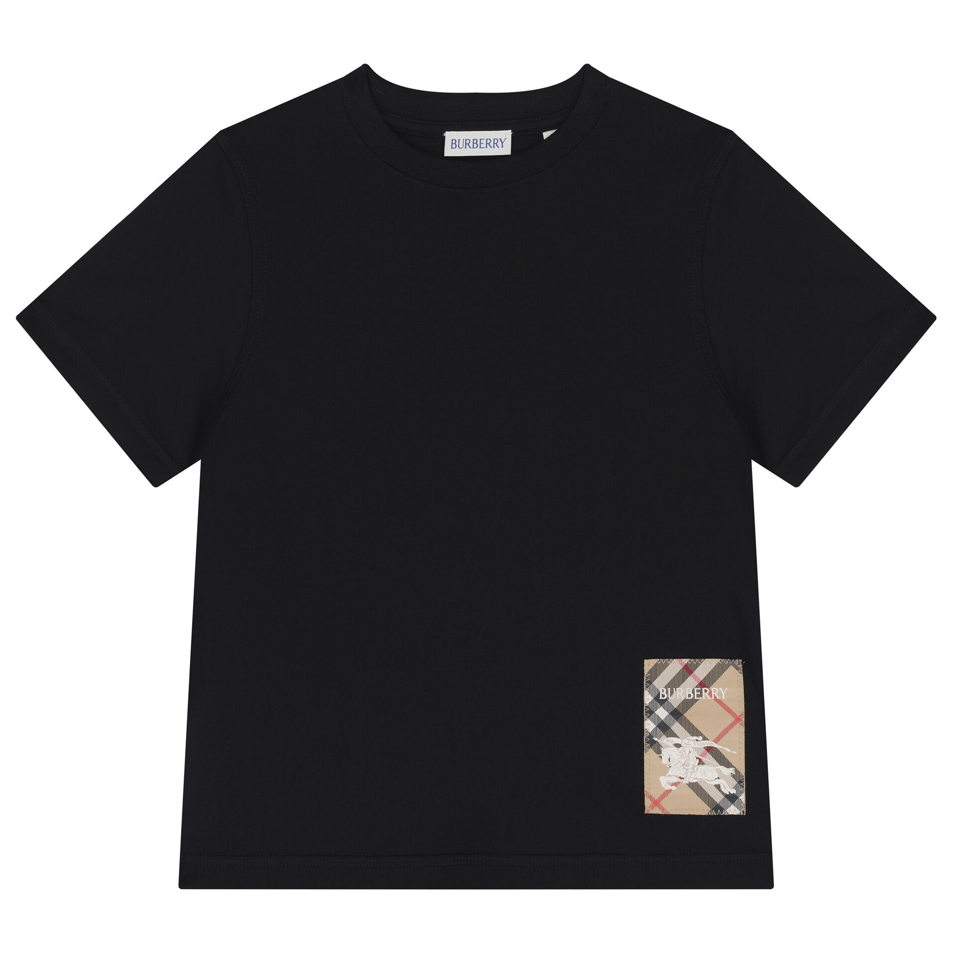 Burberry Boys Black EKD Logo T-Shirt | Junior Couture USA