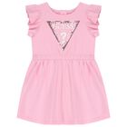 Baby Girls Pink Logo Dress Set, 1, hi-res