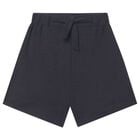 Girls Black Shorts, 1, hi-res