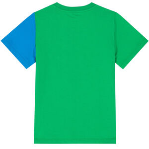 Boys Green & Blue Logo T-Shirt
