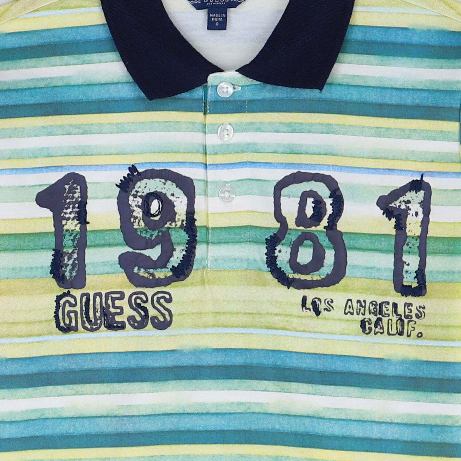 Boys Striped Cotton Logo Polo Shirt, 1, hi-res