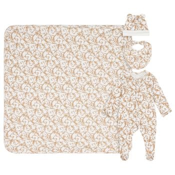 White & Gold Babygrow Gift Set (3 Piece)