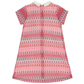 Girls Pink Crochet Lace Dress