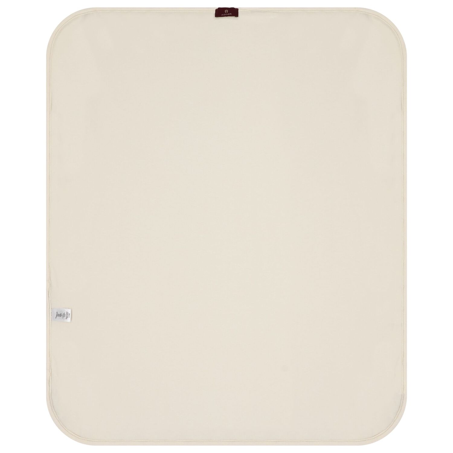 White & Beige Logo Baby Blanket, 1, hi-res