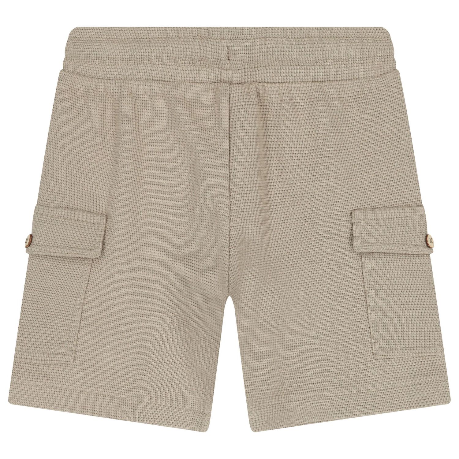 Boys White & Beige Shorts Set, 1, hi-res