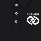 Boys Black Logo Polo Shirt, 1, hi-res