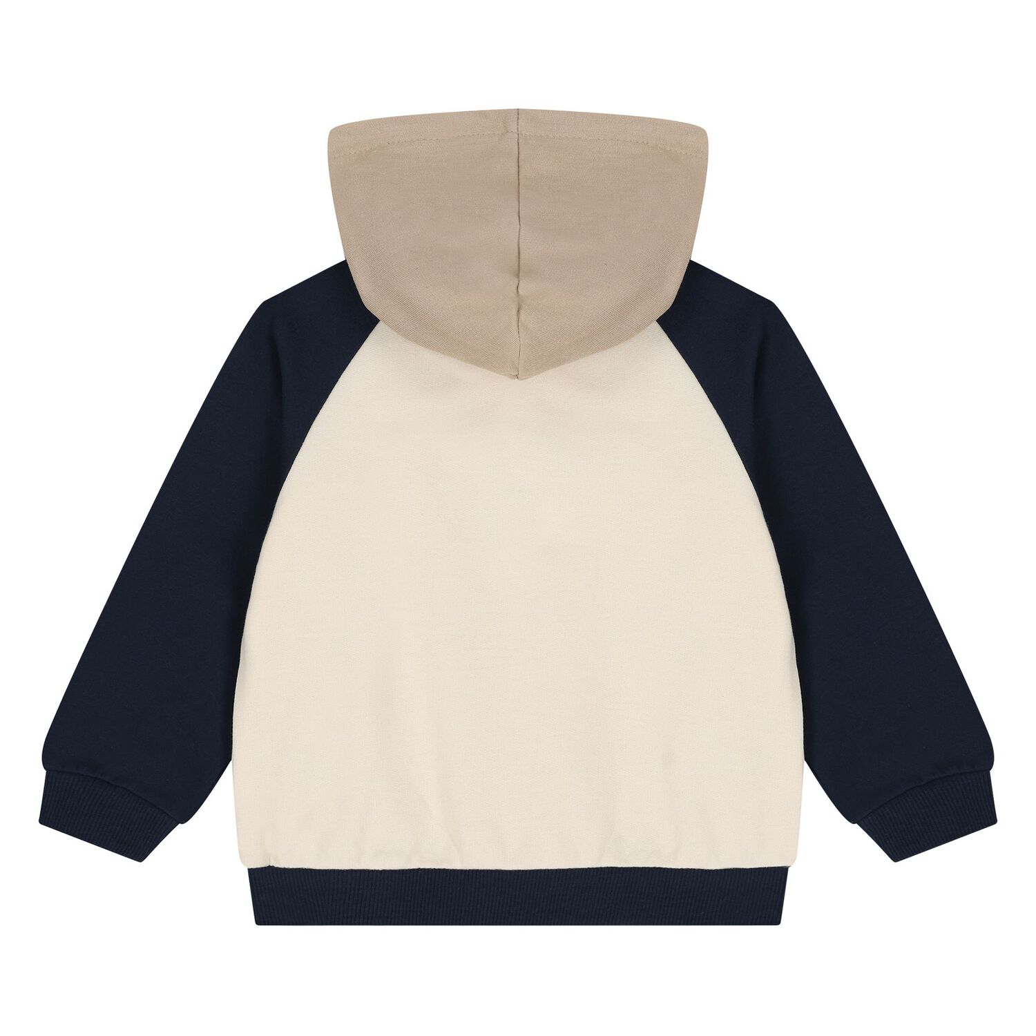 Younger Boys Beige & Navy Blue Tracksuit Set, 3, hi-res