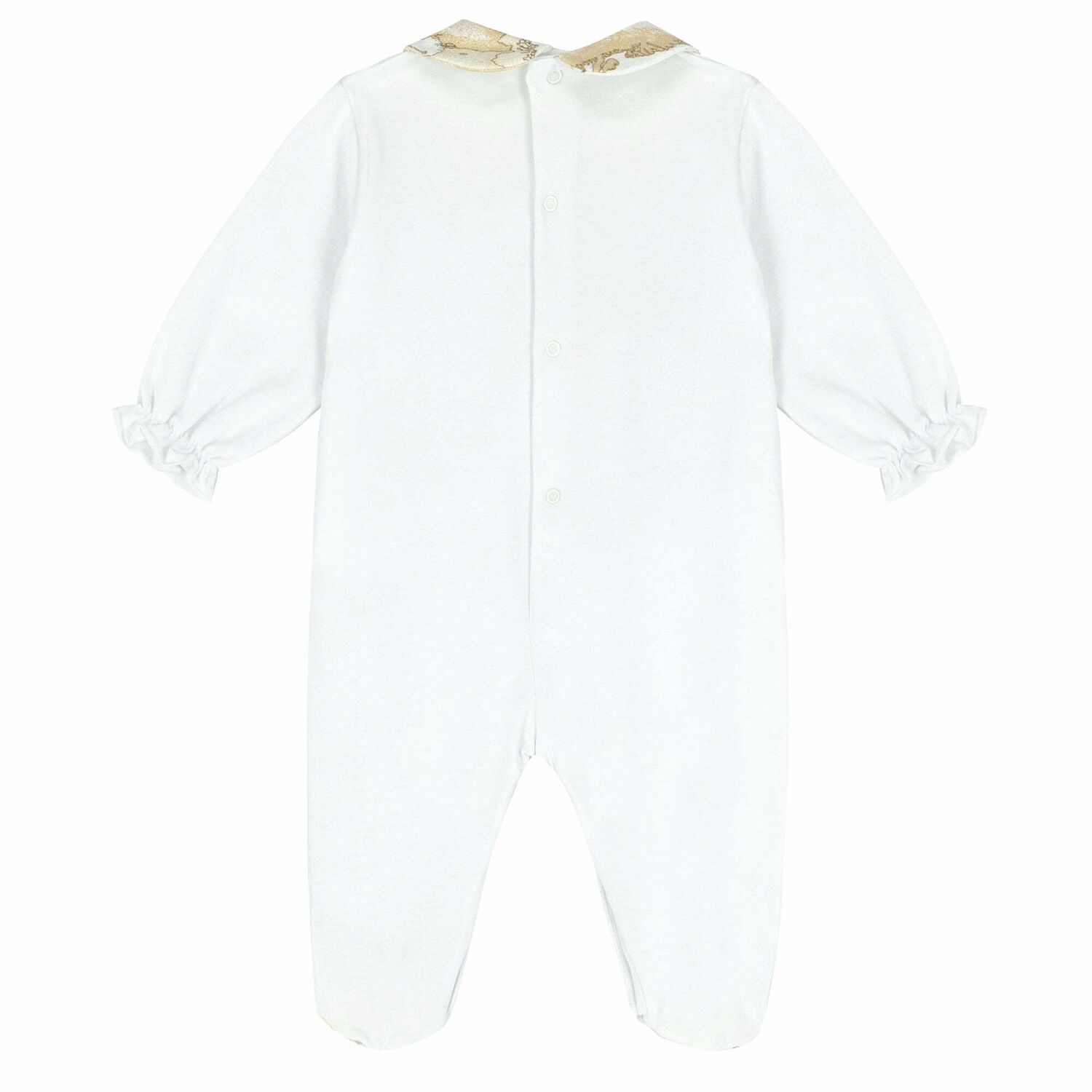 Baby Girls White Geo Map Babygrow, 1, hi-res image number null