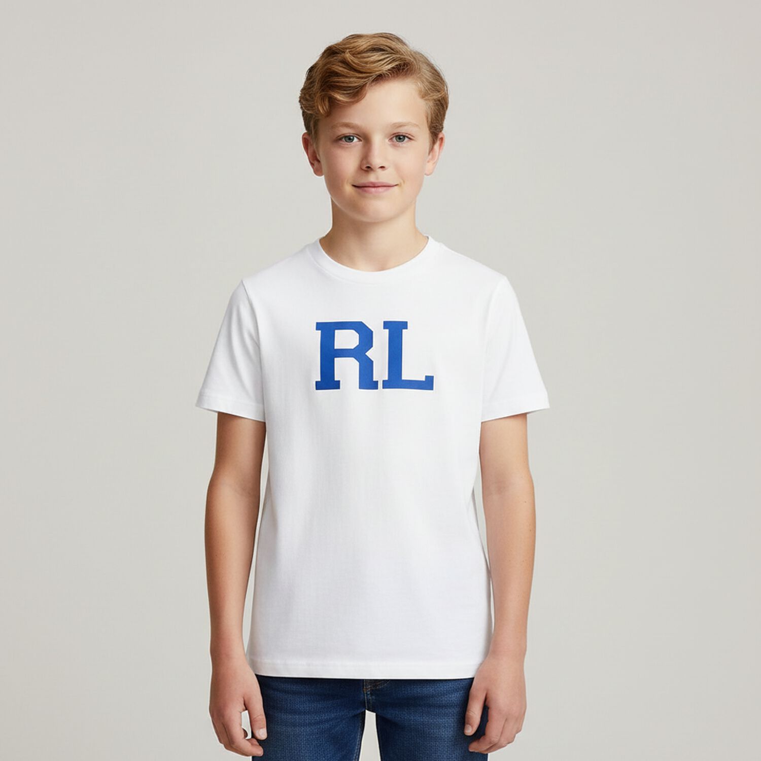 Boys White Logo T-Shirt, 2, hi-res image number null