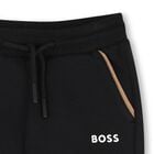 Younger Boys Mini Me Black Logo Tracksuit, 1, hi-res