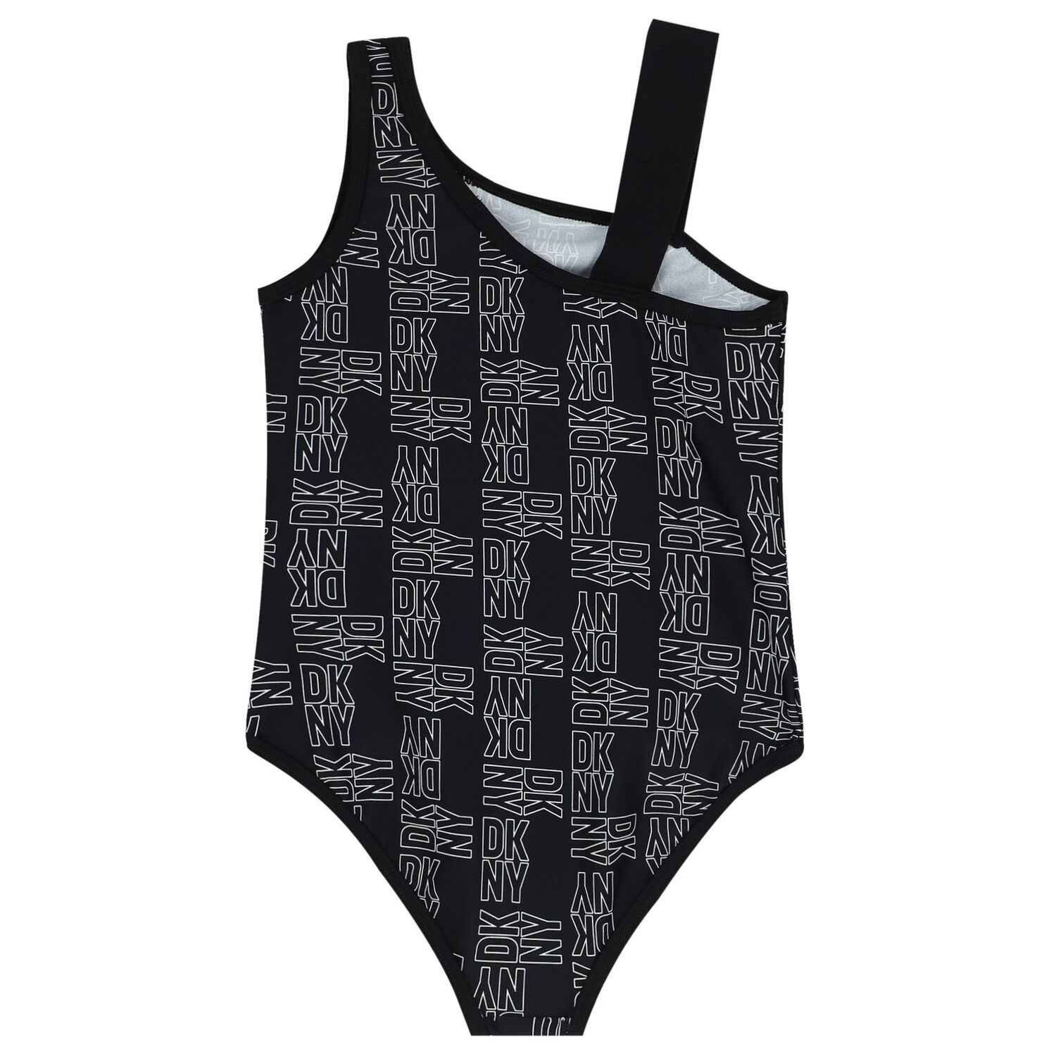 Girls Black & White Logo Swimsuit, 1, hi-res image number null