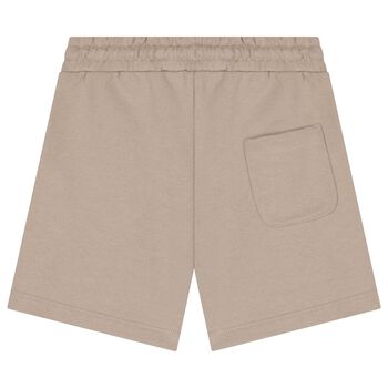 Boys Beige Logo Shorts