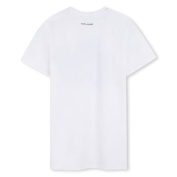 Girls White Embellished Flower Dress