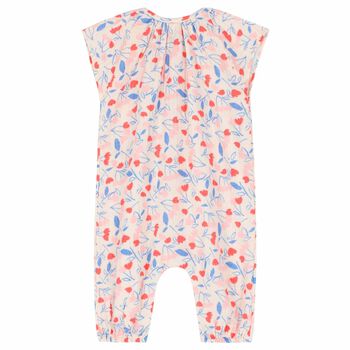 Baby Girls Pink Floral Rompers 