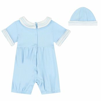 Baby Boys Blue Romper Set