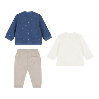 Baby Boys Blue & White Logo Tracksuit Set