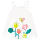 فستان للبنات الصغيرات باللون الابيض , 3, hi-res