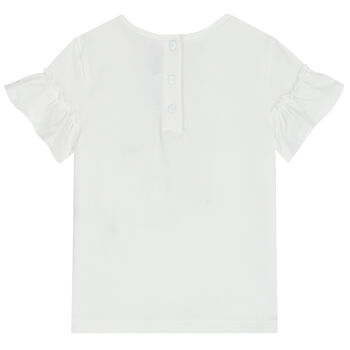 Younger Girls White Bird T-Shirt