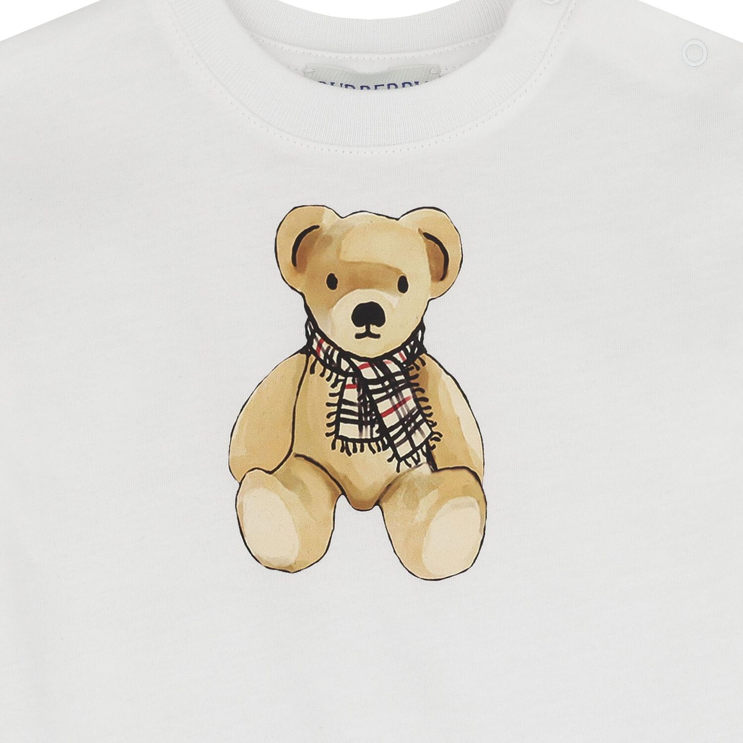 White Thomas Bear Baby Romper, 1, hi-res