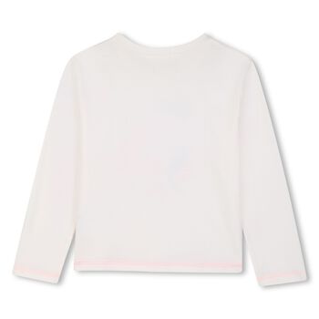 Girls Ivory Sequin Unicorn Long Sleeeve Top