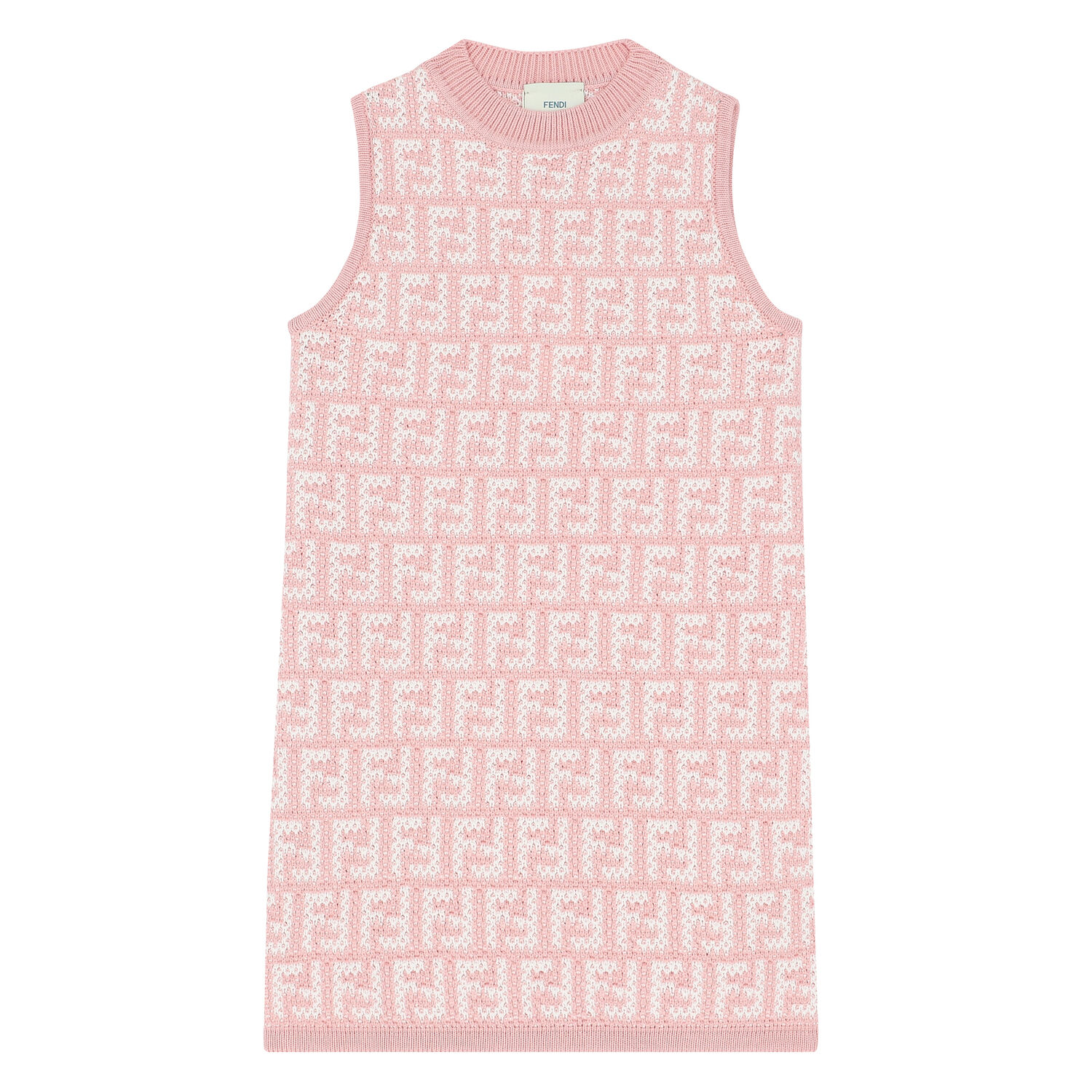 Girls Pink FF Logo Dress, 1, hi-res image number null