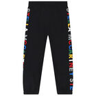 Boys Black Logo Joggers, 1, hi-res