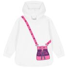 Girls White & Pink Hooded Leggings Set, 1, hi-res