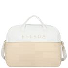 White & Gold Logo Baby Changing Bag ( 42cm ), 1, hi-res