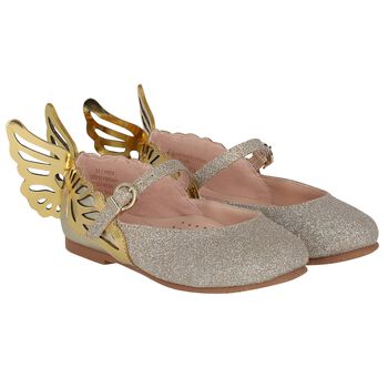 Girls Gold Glitter Heavenly Shoes