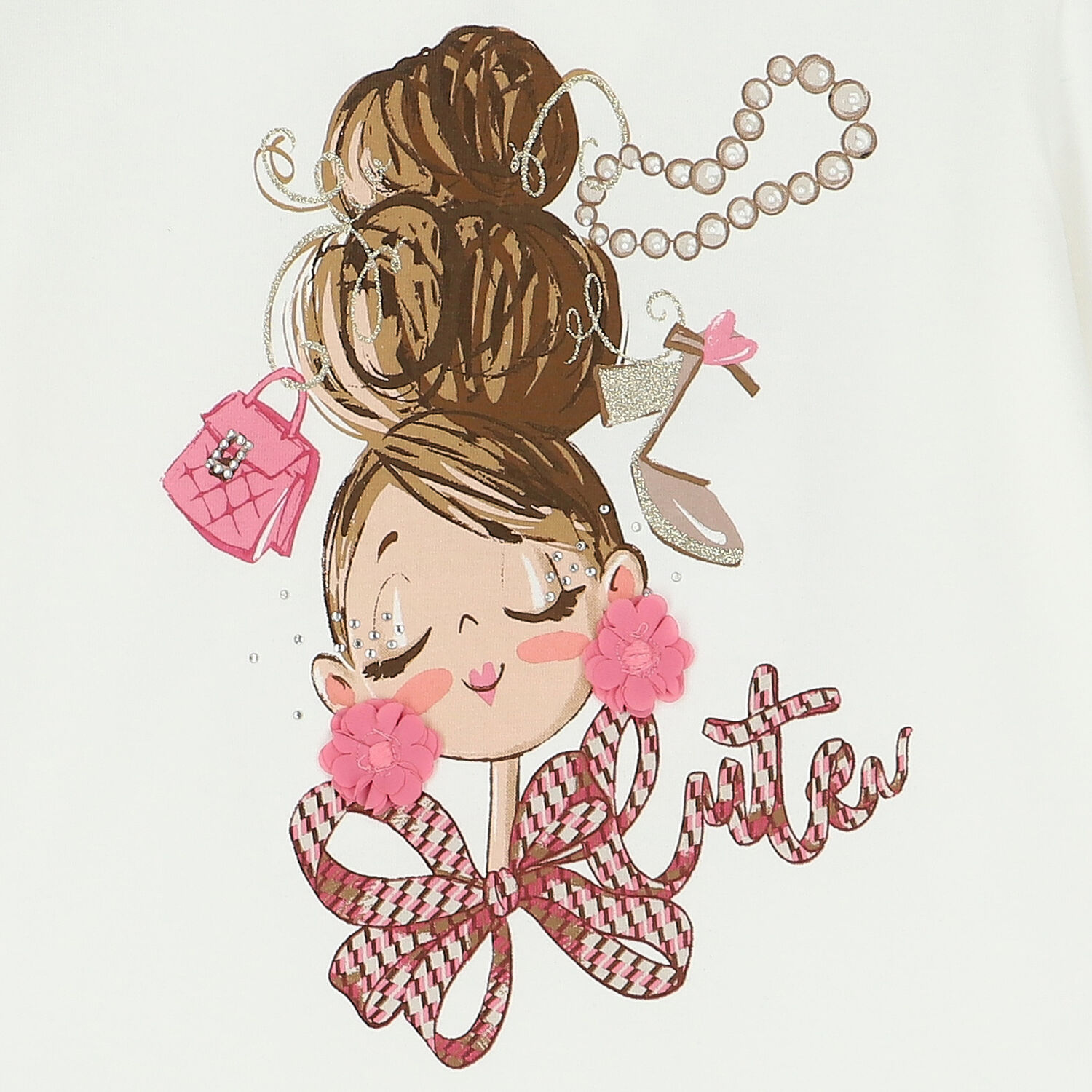 Girls Ivory Long Sleeve TopÂ , 1, hi-res image number null