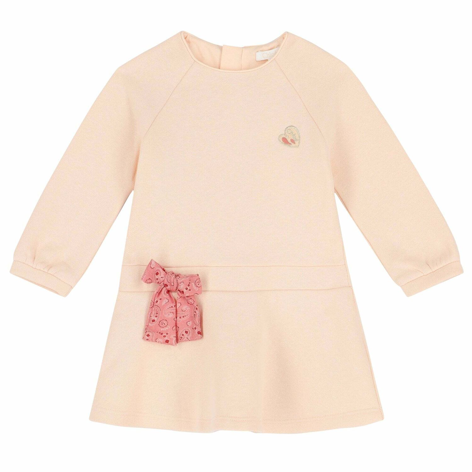 Younger Girls Pale Pink Logo Dress, 1, hi-res image number null