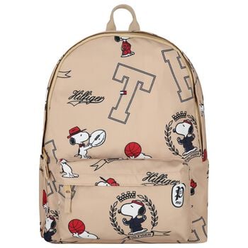 Beige Snoopy Logo Backpack ( 45CM )