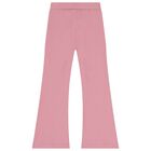 Girls Pink Flared Leggings, 2, hi-res