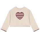 Girls Beige Heart Skirt Set, 1, hi-res