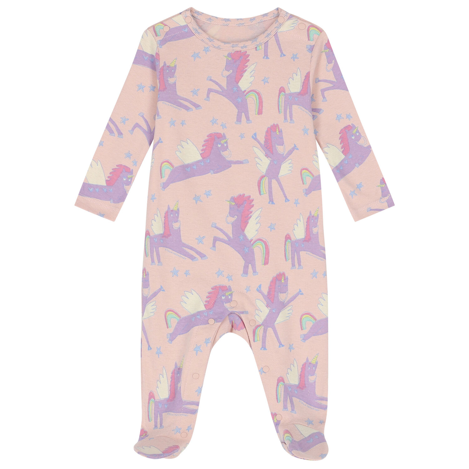 Baby Girls Pink Unicorn Babygrow Set, 1, hi-res