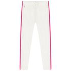 Girls White & Pink Logo Joggers, 1, hi-res