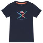 Boys Navy Blue Logo T-Shirt, 2, hi-res