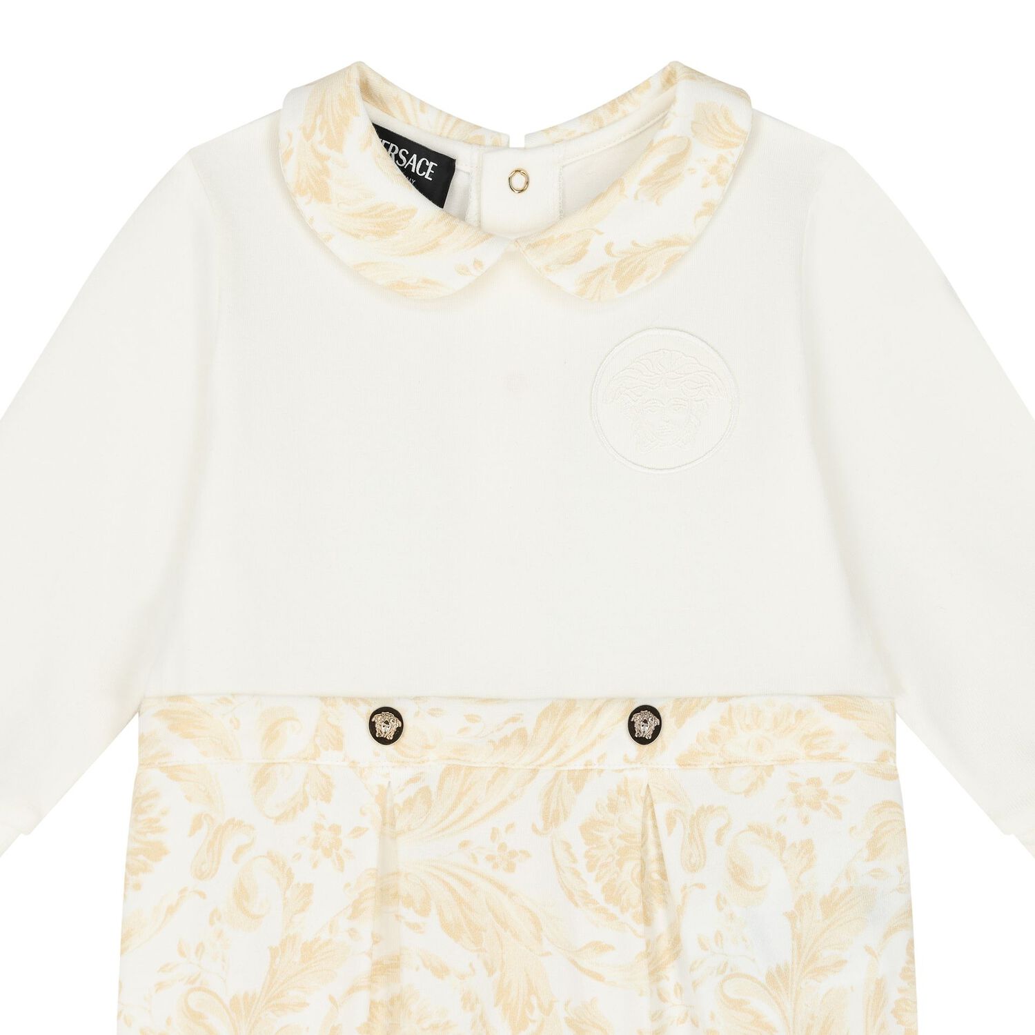 Ivory & Beige Barocco Babygrow, 1, hi-res