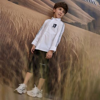 Boys White Logo Shirt