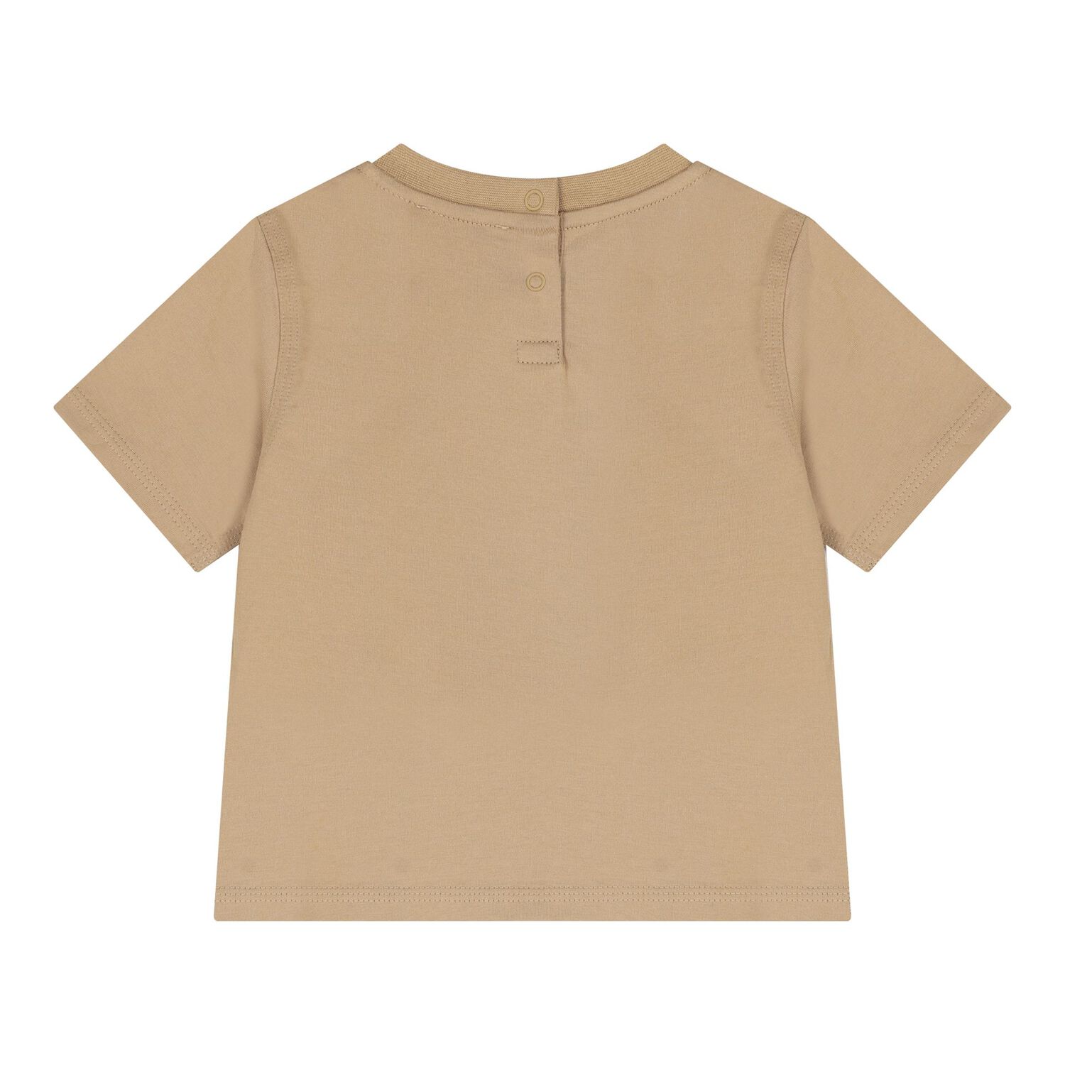 Beige Check Logo Baby T-Shirt, 1, hi-res image number null