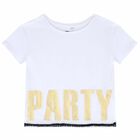Girls White & Gold Top, 1, hi-res