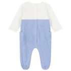 Baby Boys White & Blue Lamb Babygrow, 1, hi-res